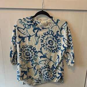 Blue Patterned Women's Sweater